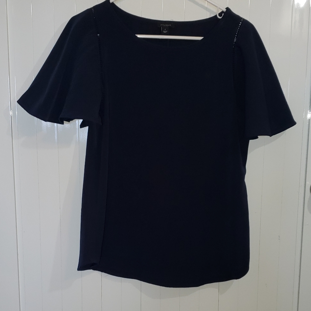 Ann Taylor blouse small navy